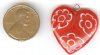 1 25mm Red Heart Pendant
